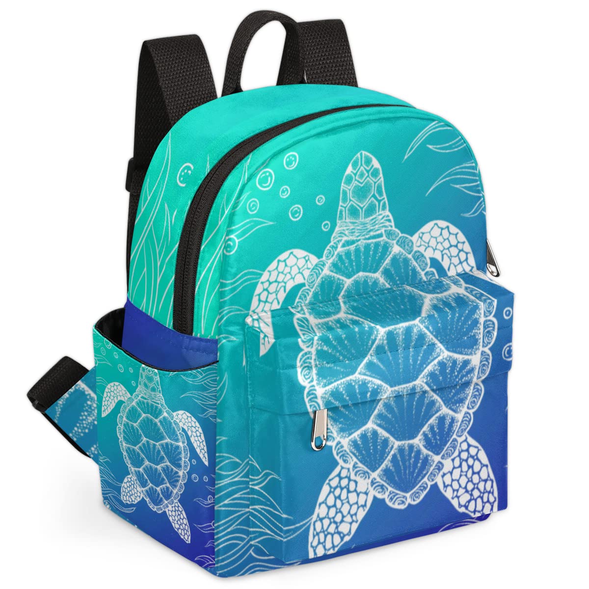 Ocean Turtle Mini Backpack Purse for Women, Sea Turtle Animals Lightweight Small Backpack Casual Travel Bag Daypack for Girls Children Teens Adult School Bag