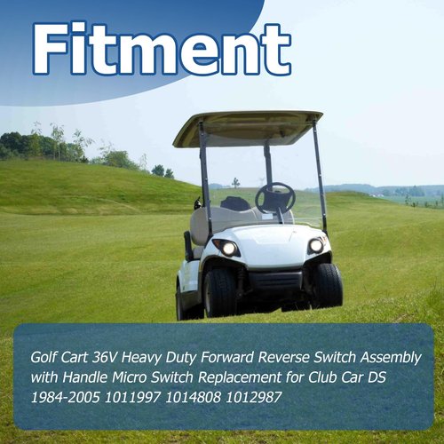 WFLNHB Golf Cart 36V Heavy Duty Forward Reverse Switch Assembly with Handle Micro Switch Replacement for Club Car DS 1984-2005 1011997 1014808 1012987