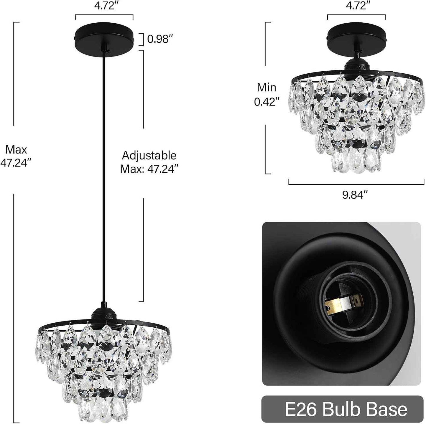 Gold Crystal Mini Chandelier - Modern Flush Mount Ceiling Light for Hallway & Bedroom