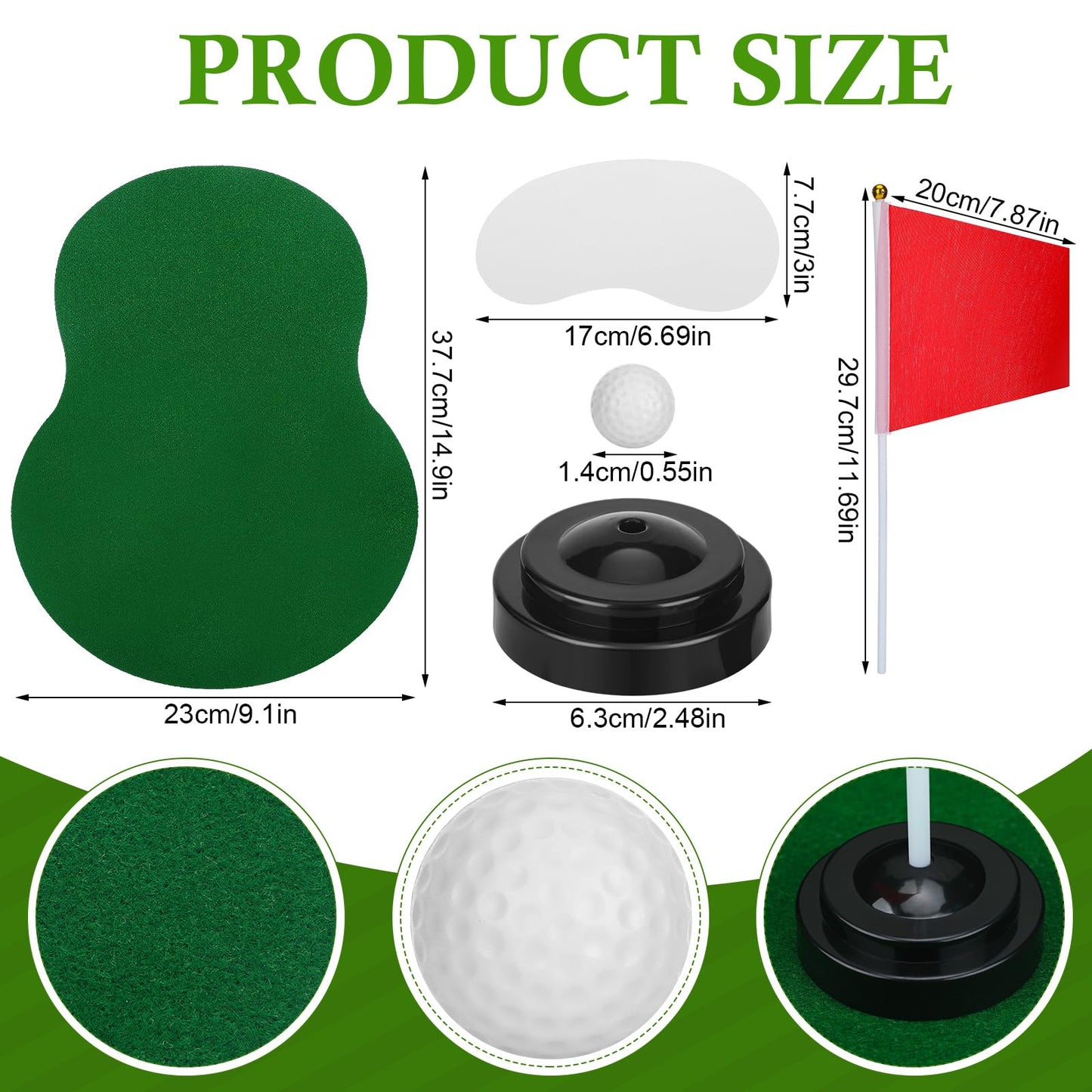 Tinideya 4 Set Golf Party Centerpieces Table Decorations with Ball Sand Trap Red Flag Plastic Flag Stand for Golf Themed Birthday Baby Shower Party Supplies