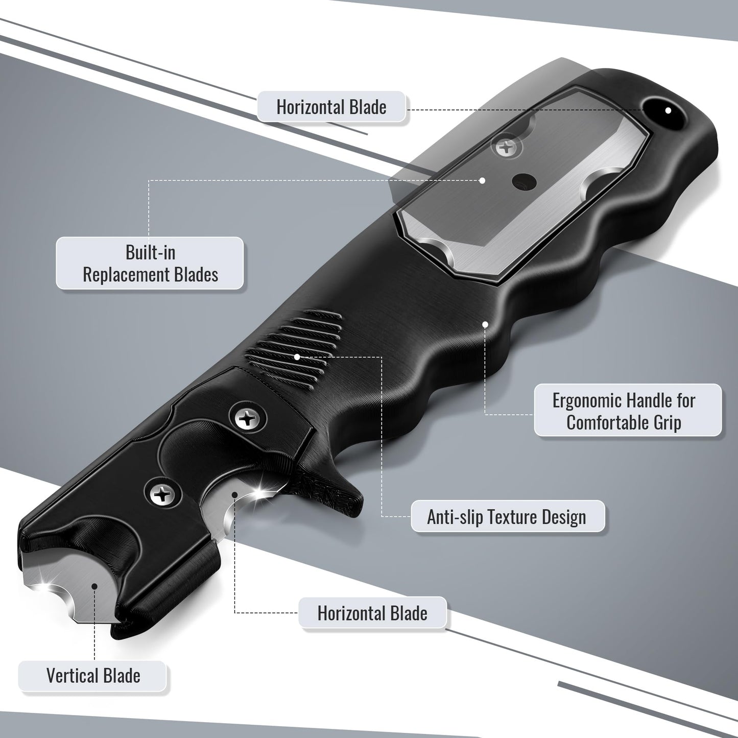 Enhon Arrow Fletching Removal Tool Dual Angle Cutter(Black)