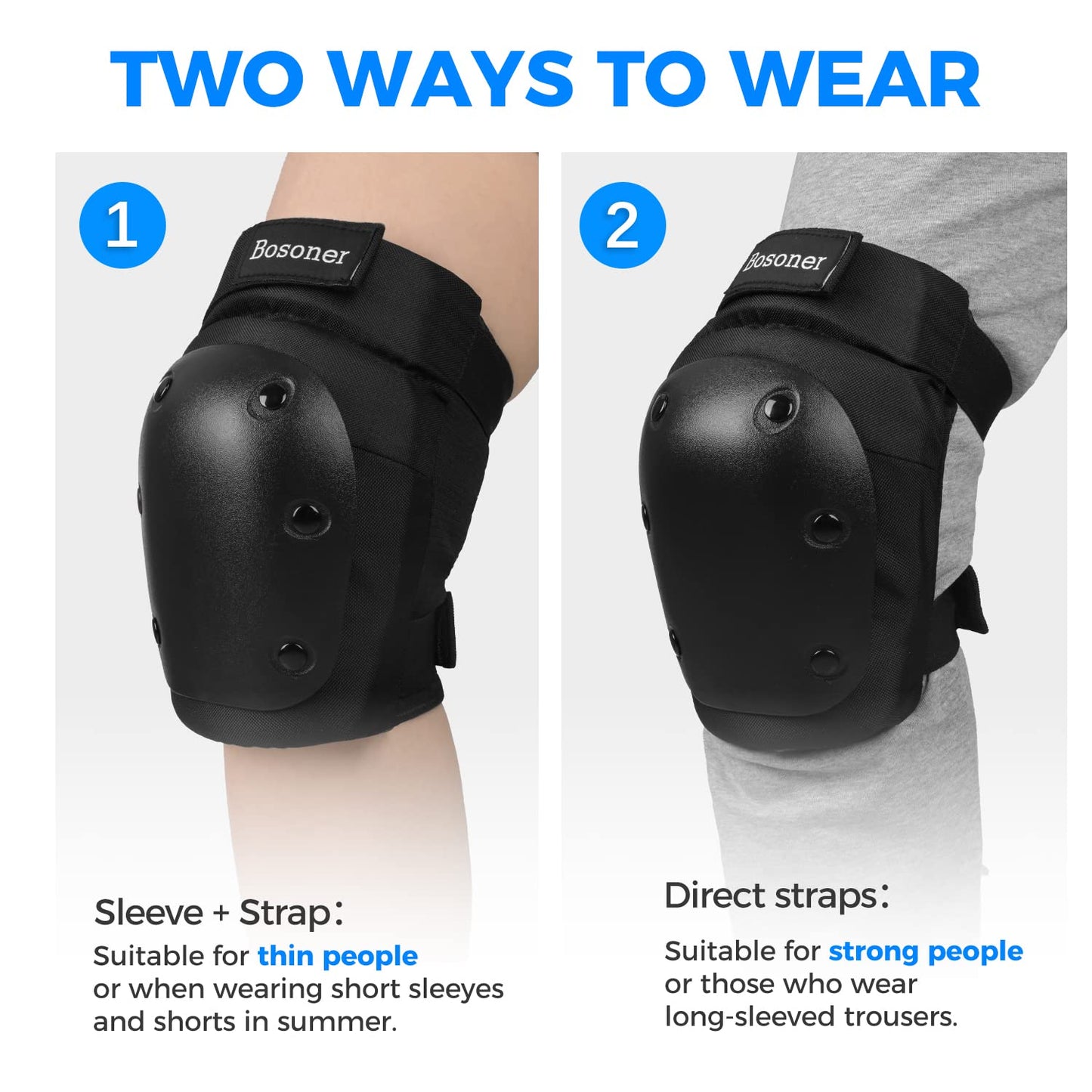 Skiennix Protective Gear Set - Kids/Youth/Adult Knee and Elbow Pads for Skating, Cycling & More