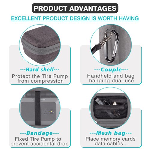 EVGRDCS Hard Carrying Case For HOTO mini/FanttikX9 Nano/ X8 Nano/Electric ball/Bike/Tire Pump