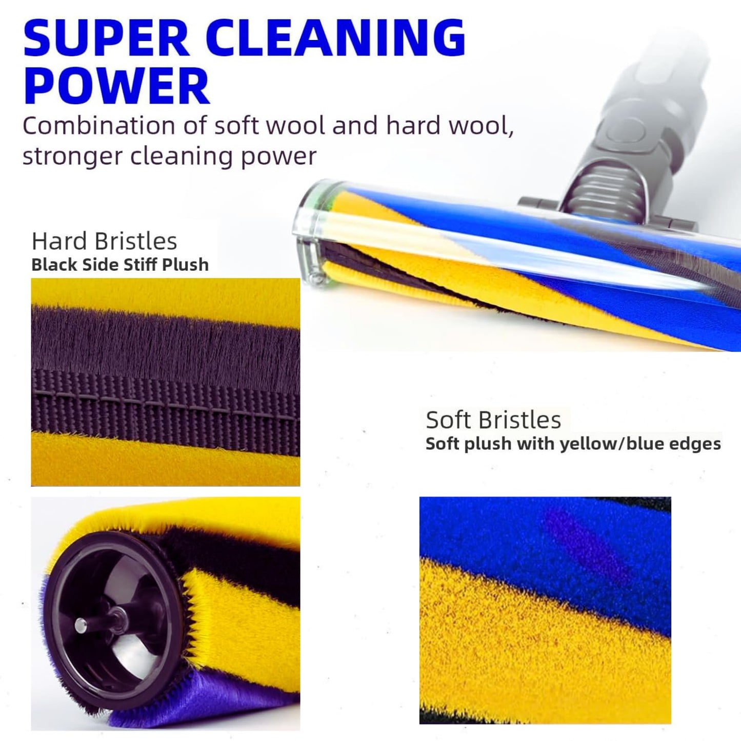 Premium Laser Slim Fluffy Brush Bar Replacement for Dyson Laser Slim Fluffy Cleaner Head & Fluffy Optic Cleaner Head, Fits Dyson V12 Series, V15 Series, V15 Detect, Outsize, Gen5detect, Part 971634-01