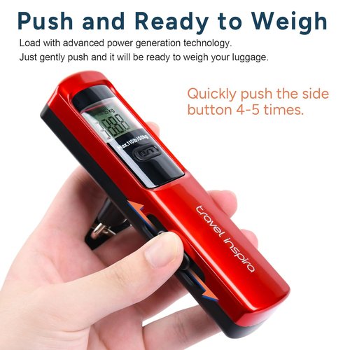 Battery-Free Luggage Scale by [Brand Name] - Portable Handheld Suitcase Scale, 110 lbs/50 kg Capacity