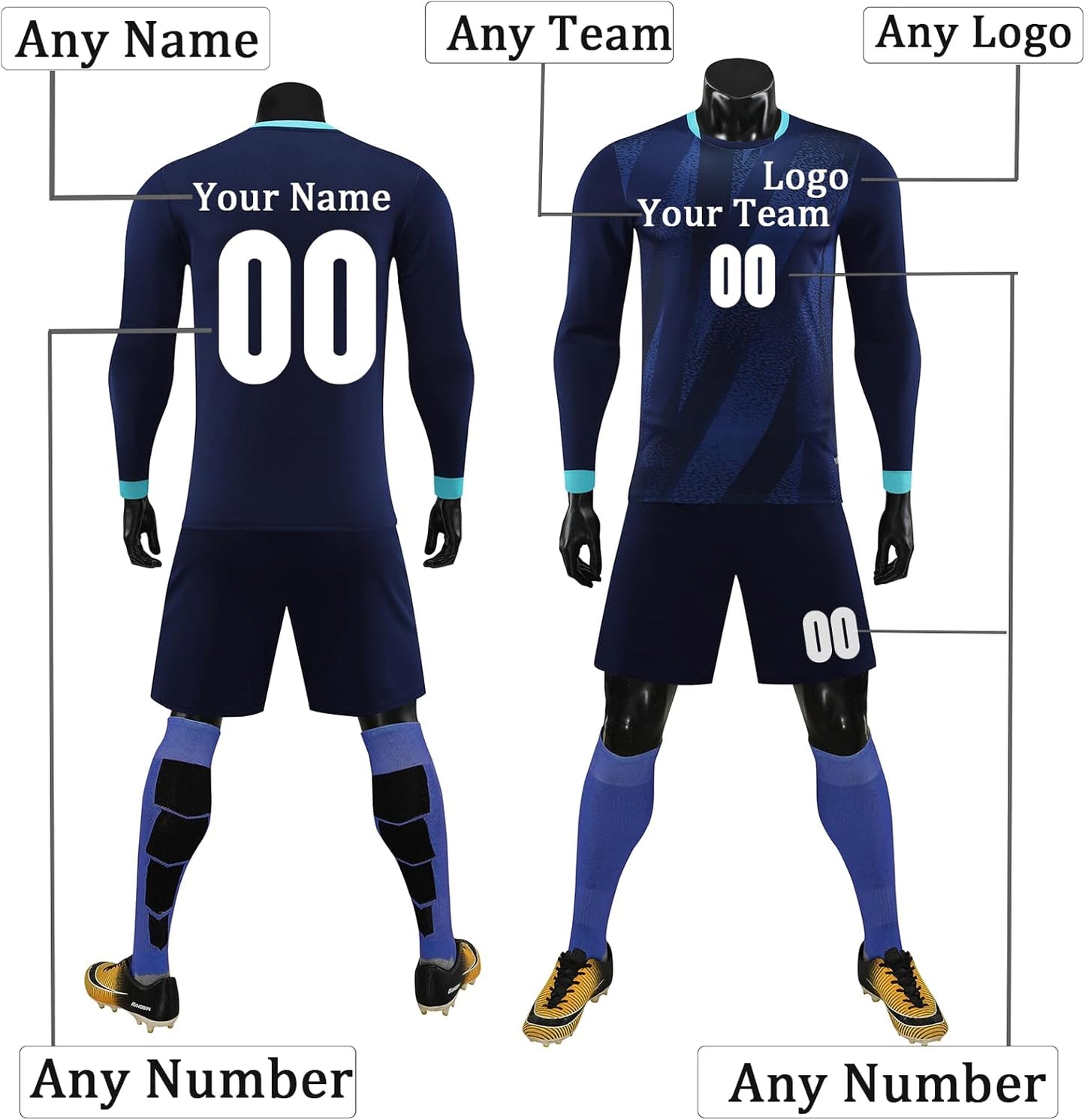 Skiennix Custom Goalie Jersey - Personalized Goalkeeper Jersey for Kids, Youth & Adults | Men & Women Sizes Available