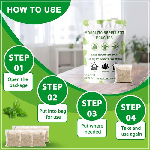 Furiseng Natural Mosquito Repellent - Long-Lasting 60-Day Protection | DEET-Free, Family Safe, 8 Pack