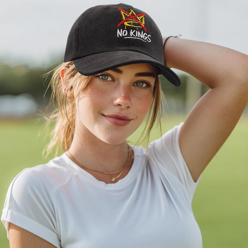 No Kings Hat, No Kings in America Political Hat Men Women, Adjustable Washed Cotton Baseball Caps