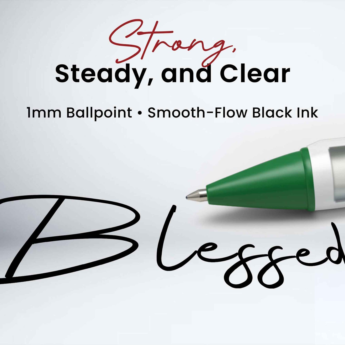 Greeting Pen – Serenity Prayer Rotating Message Pen – Inspirational Christian pen with 4 Uplifting Bible Verse Messages – Faith-Based Encouragement for Recovery – Variety -36 Pack 9027