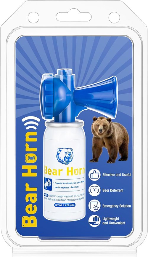 Bear Horn 1.4oz Self Defense Air Horn - 120dB Sound Heard Up to 1/2 Mile | Ideal for Hiking