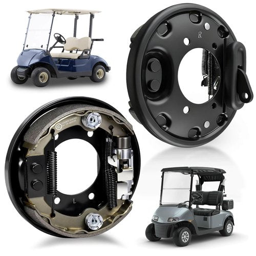 MOSNAI Golf Cart Brake Assembly for EZGO TXT PDS and Yamaha G14 G16 G19 G20 G21 G22, Driver and Passenger Side Brake Assembly Include EZGO TXT Brakes Shoes, OEM# 70998-G01 70998-G02