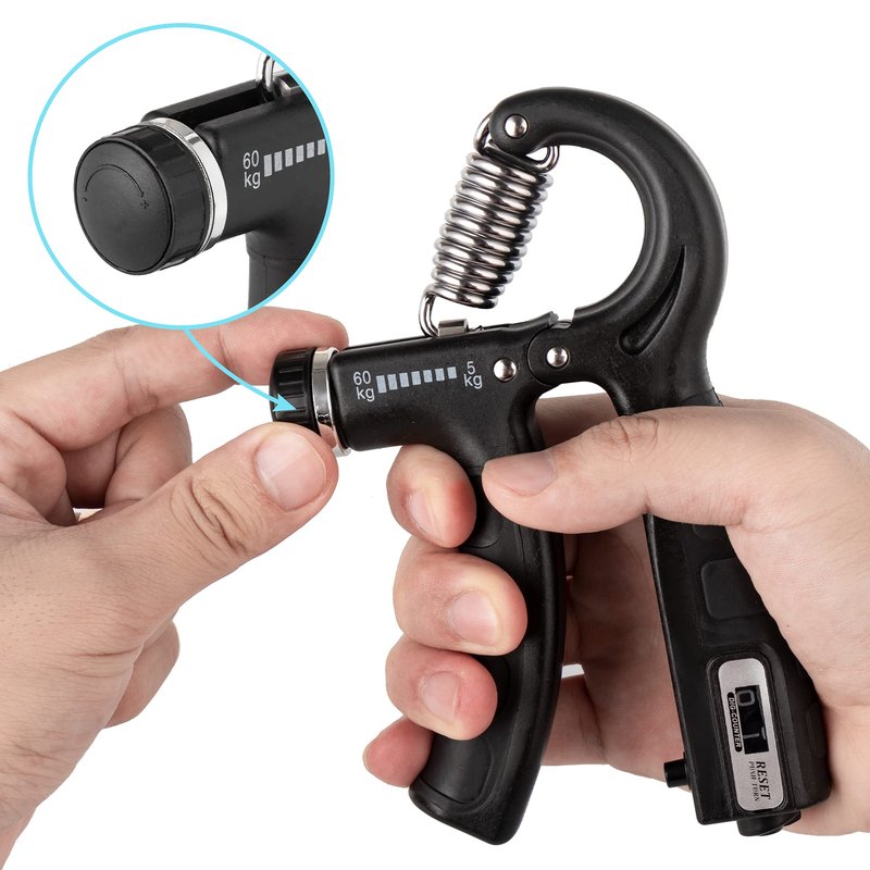 steelway Grip Strength Trainer Kit (3 Pack), Counting Hand Gripper Adjustable Resistance from 11-132 LB (5-60 kg), Finger Stretcher & Stress Relief Grip Ball for Athletes Muscle Building and Injury Recovery