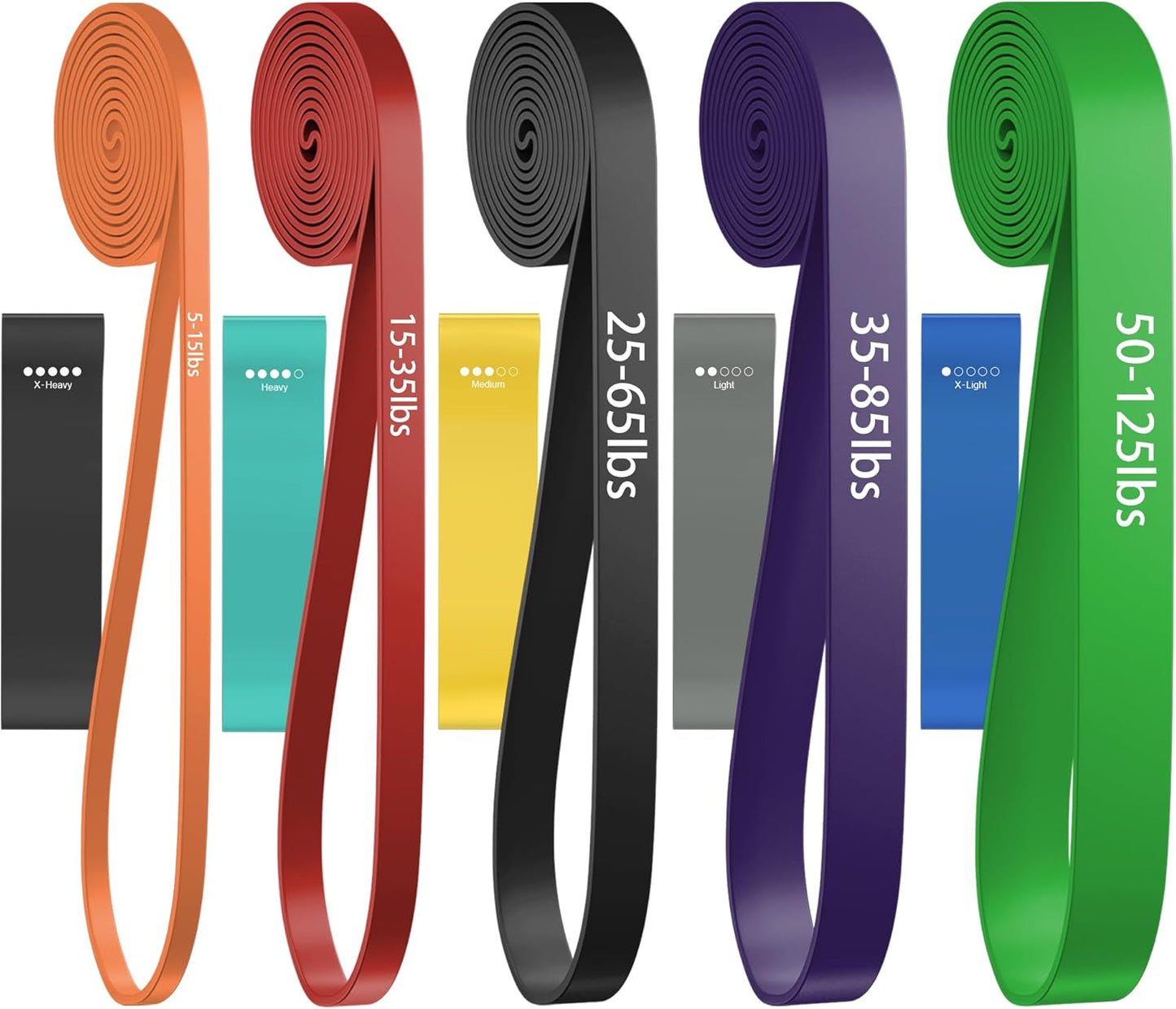 Resistance Bands - Pull Up Assist Workout Bands Set for Fitness Training | Ideal for Men & Women