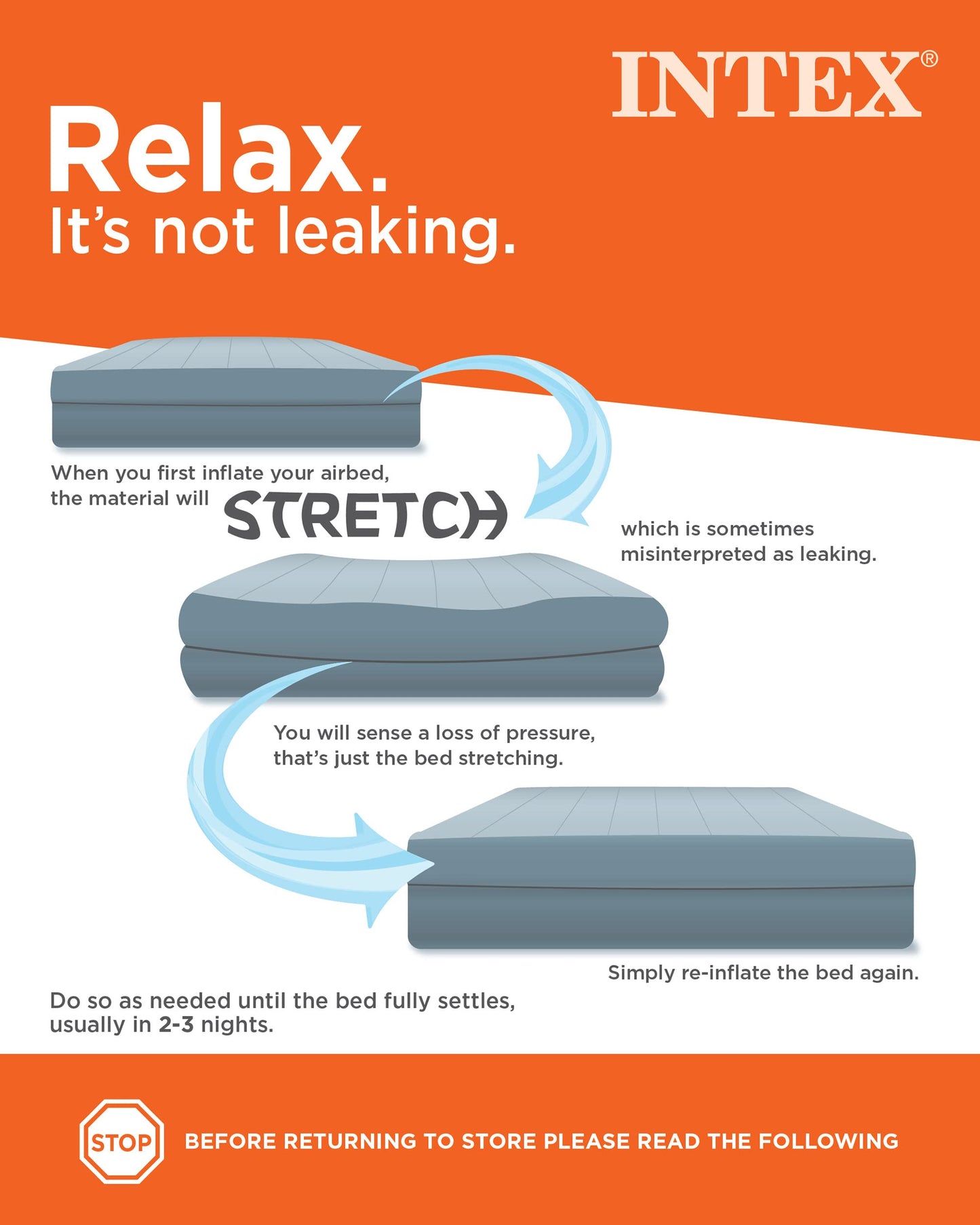 Intex 64115ED Dura-Beam Standard Pillow Rest Air Mattress: Fiber-Tech – Twin Size – Built-in Electric Pump – 12in Bed Height – 300lb Weight Capacity