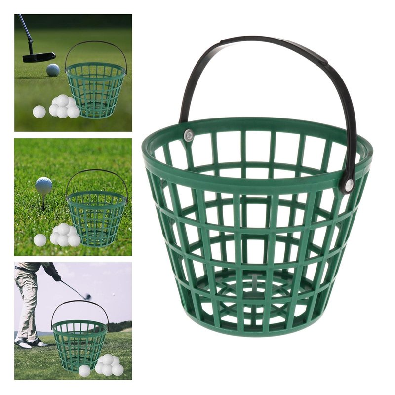SM SunniMix Unbreakable Golf Ball Basket, Golfball Container with Handle Ball Holder Contains 25/50/100 Balls Range Accessories - Holds 50 Balls
