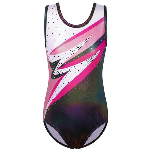 BAOHULU Gymnastics Leotards for Girls Cow Print Kids Athletic Apperal Dance Outfit B370_BlackPink_12A