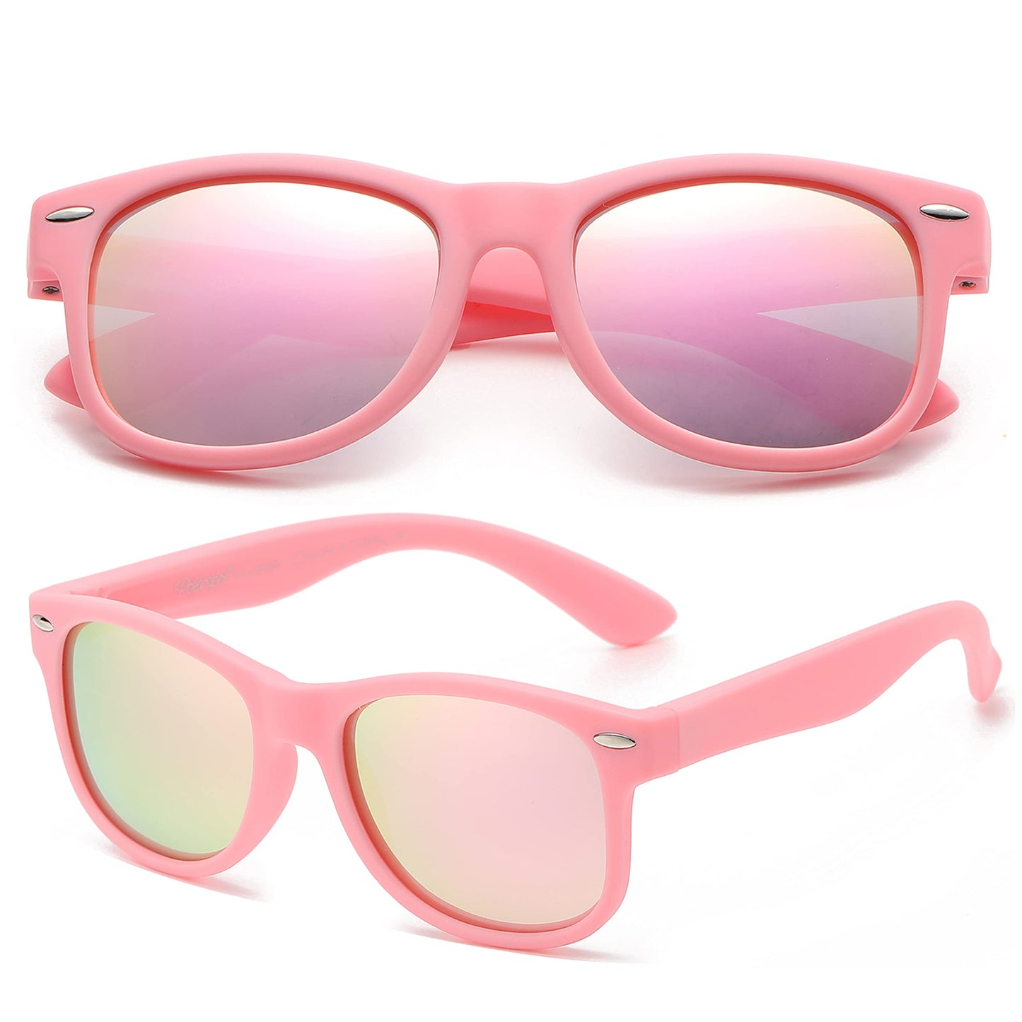 PolarSpex Toddler Sunglasses UV Protection – Unbreakable Kids Polarized Sunglasses with Case for Boys & Girls age 2-8