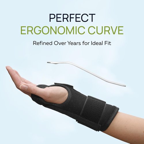 Carpal Tunnel Wrist Brace by [Brand Name] - Supportive 2-Strap Design with Metal Splint | Relieves Pain & Aids Recovery - Right (L/XL)