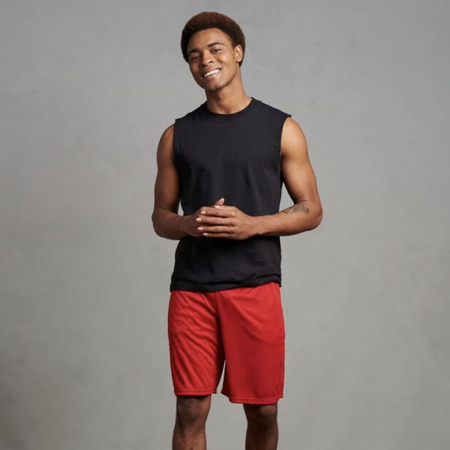 Russell Athletics Men's Performance Shorts - Dri Power Fabric with Pocket for Gym Workouts