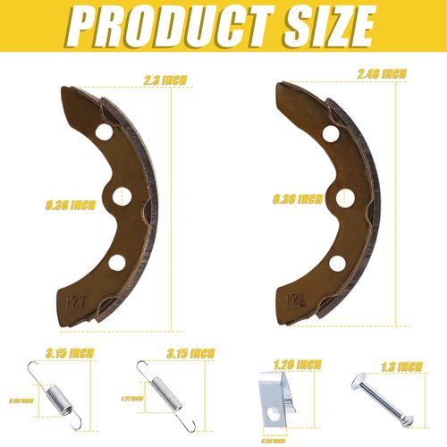 HOGUCAL Golf Cart Brake Shoes Spring Kit for Club Car 1995-Up DS and Precedent Reliable Brake Shoes Kit for 1995-Up Club Car DS and Precedent 2018-Up Tempo OEM# Parts 1018232-01,1018163-01