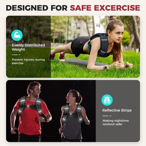 BAGAIL Comfort-Fit Weighted Vest for Women - Even Weight Distribution & No-Chafe Design | 5-30lbs Options