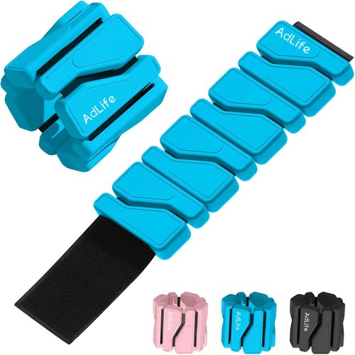 ADLIFE Adjustable Wrist And Ankle Weights - 2 Lbs Set For Home Gym, Yoga, Pilates, Running