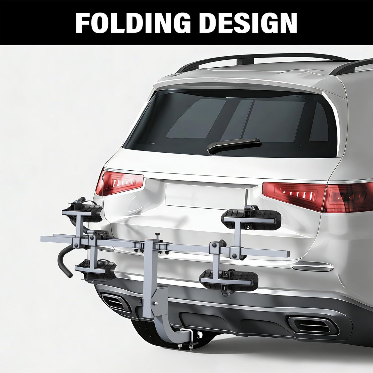 WILDROAD Hitch Bike Rack - Foldable 2-Bike Carrier for Standard, Fat Tire & E-Bikes | 180 lbs Capacity