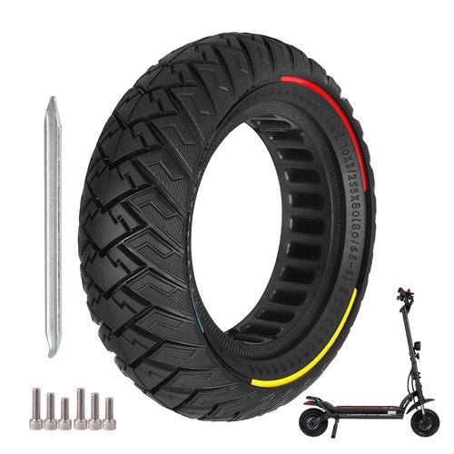 LUCK4U 10 x 3 Scooter Solid Tire 10 Inch Electric Scooter Wheels Replacement Accessories Suitable for Zero 10x Kaabo Wolf Warrior Mantis Scooter 80/65-6,255 * 80 tire color