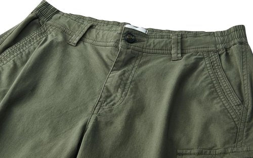 FOURSTEEDS Women's Cargo Capris - Mid Rise, Elastic Waist, Multi-Pocket Tactical Pants | Perfect for Hiking