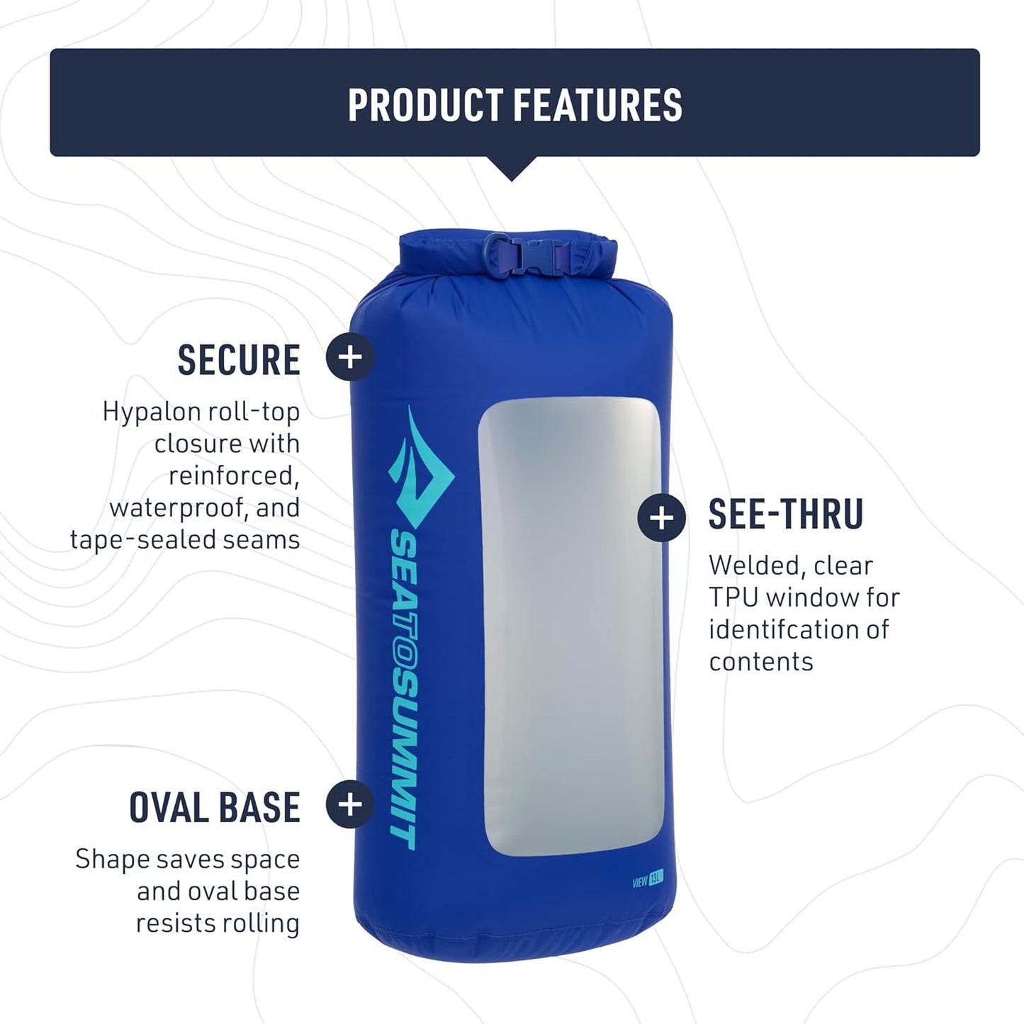 Sea to Summit View Dry Bag - Waterproof See-Thru Dry Sack for Outdoor Adventures | Multiple Sizes Available