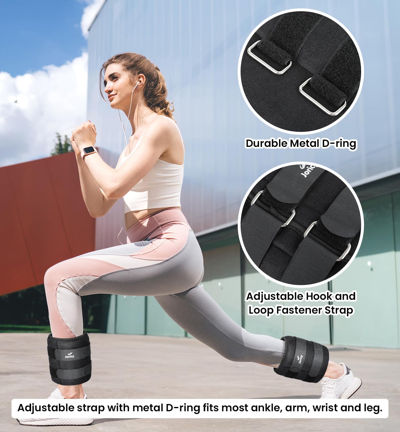 Ankle Weights, Wrist Leg Arm Weights for Women Men Kids Child with Adjustable Straps, Strength Training Weighted for Jogging, Running, Walking, Fitness, Gym Workout - 12LBS Pair (6 LB Each Weight),
