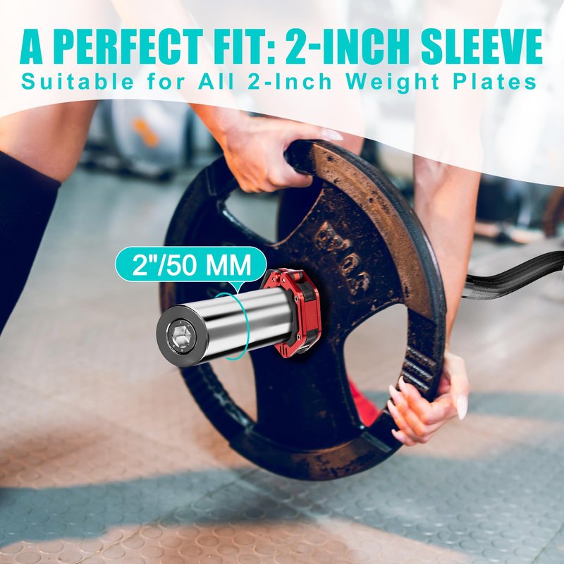 TUYOHW Olympic EZ Curl Bar, 47" Curl Bar for Weight Lifting, Chrome, 2" Weight Plates, Biceps, Triceps, Back/Leg Muscle Group Exercise, Home Gym