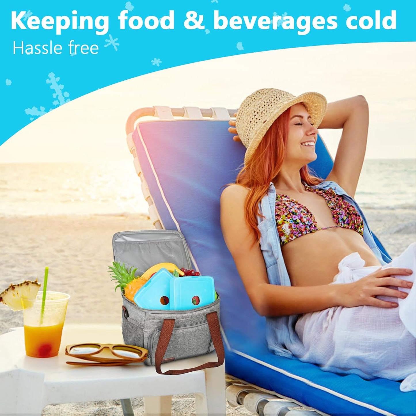 MIYCOO Ice Packs - Quick Freeze Reusable Slim Cool Packs for Lunch Boxes & Bags | Perfect for Beach, Camping, Fishing