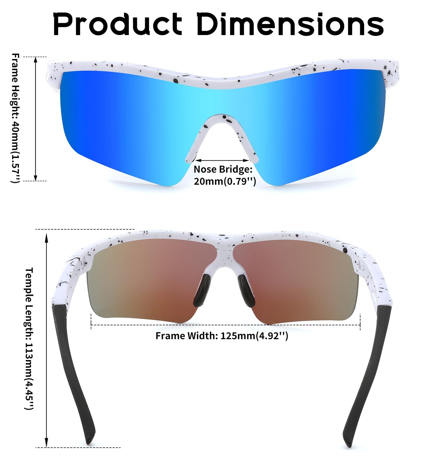 FEISEDY Kids Teens Baseball Polarized Sunglasses Sports TR90 Frame Boys Girls Cycling B2454