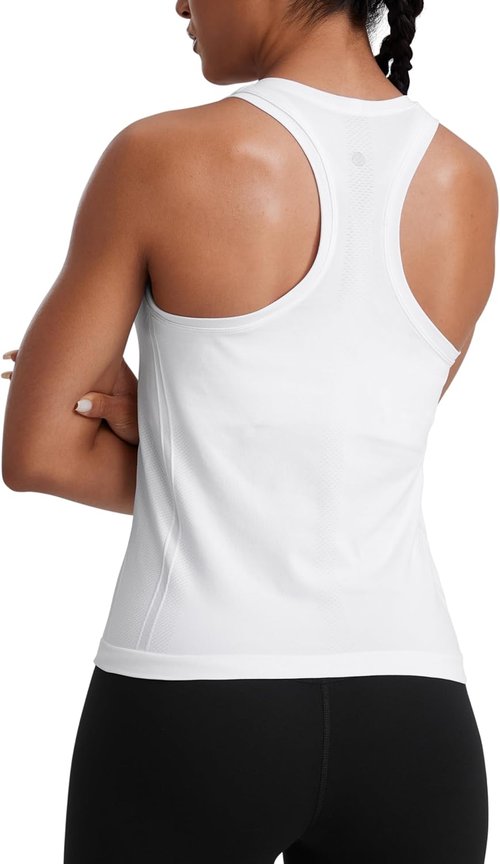 CRZ YOGA Seamless Racerback Tank Top for Women - Breathable Athletic Sleeveless Shirt | Perfect for Gym & Running