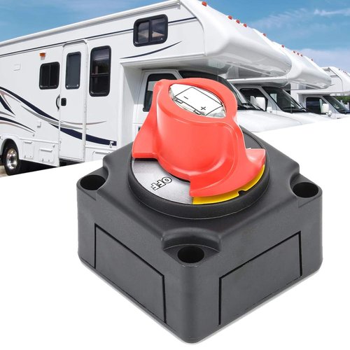 Battery Switch - Skiennix 1000A Heavy-Duty 12V/24V Disconnect Switch | Durable Plastic & Copper Terminals