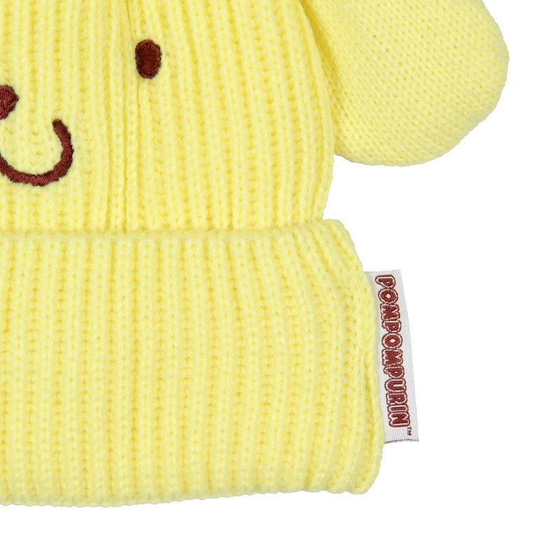 Sanrio Pompompurin Beanie Hello Kitty and Friends Pompompurin Embroidered Character Cuffed Beanie Cap Hat OSFM for Men and Women