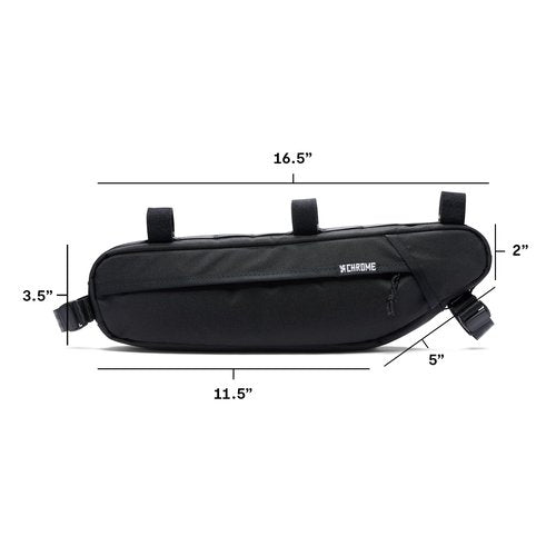 Chrome Industries Holman Frame Bike Bag – Bicycle Storage Accessories for Road Bikes, Commuting, Outdoor, Travel, & Camping – Black, S/M