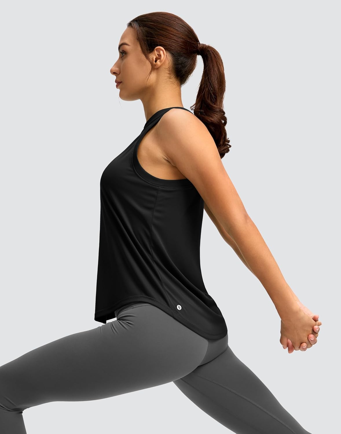 SANTINY Women's Sleeveless Workout Tank Tops - Lightweight Athletic Yoga & Running Shirts