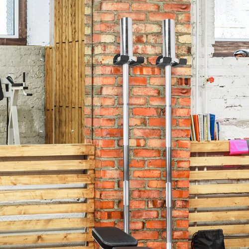 Luwint Set of 2 Single Olympic Barbell Hanger, Vertical Gym Bar Storage Holder Wall Rack