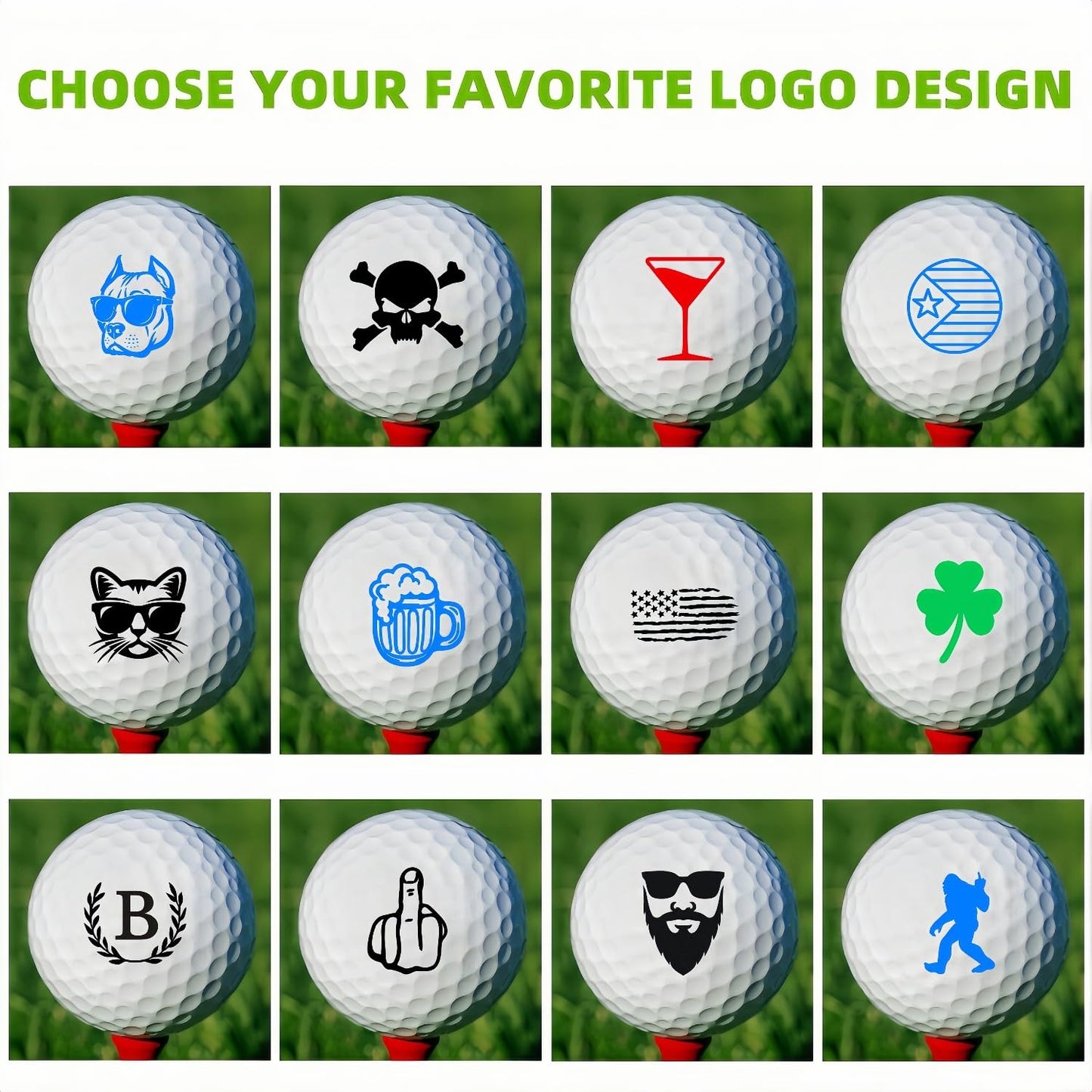 Jieyouhui 2 Pack Personalized Golf Ball Stamp Funny Golf Ball Stamps Reusable Golf Ball Marking Golf Ball Stamps Markers for Men and Women Golfers Golf Ball Stamps