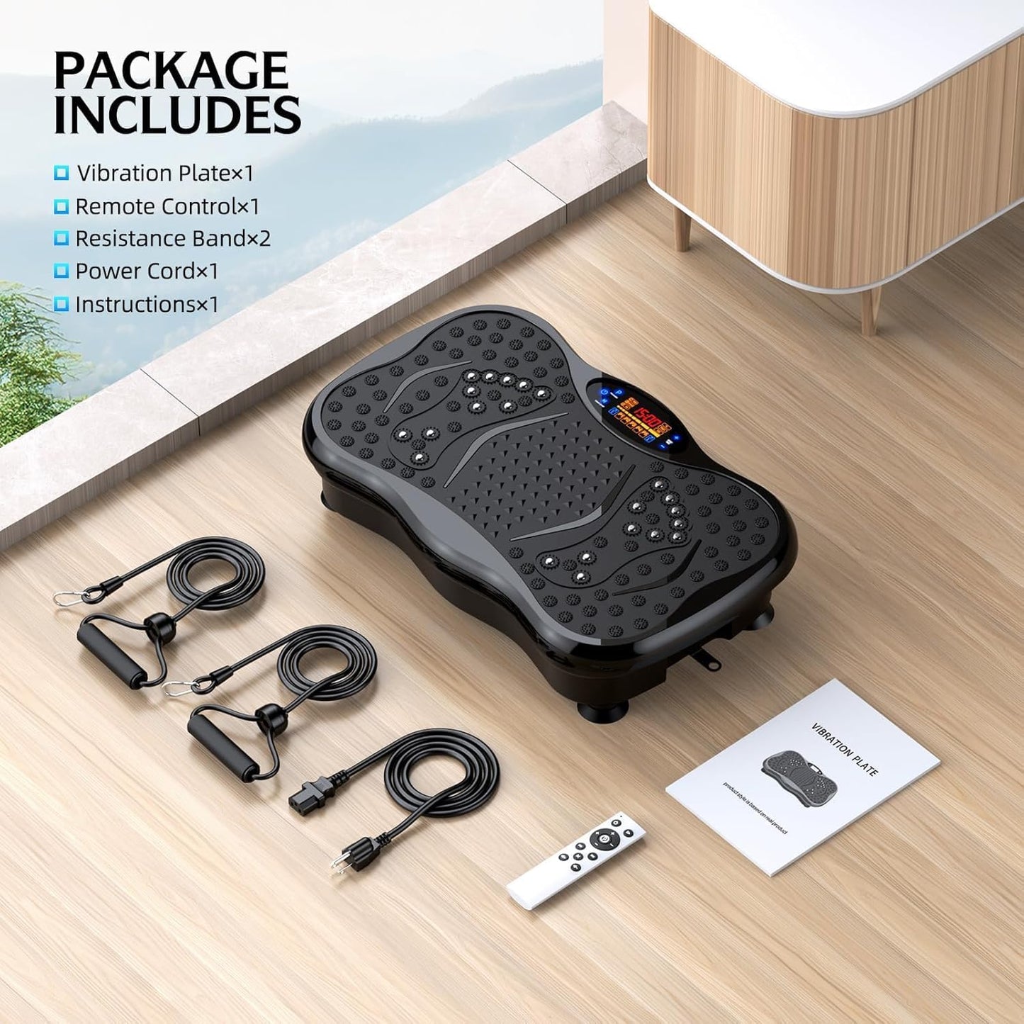 Skiennix Vibration Plate Exercise Machine - Lymphatic Drainage & Muscle Recovery | Bluetooth, 330lbs Capacity