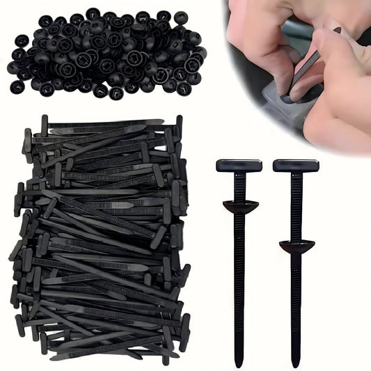 Nylon Universal Cable Tie Buckle for Car 100pcs Heavy-Duty Grip Auto Zip Tie Buckles for Wire, Bumper, and Hose in Car and Home – Secure Cable Tie Buckle Kit