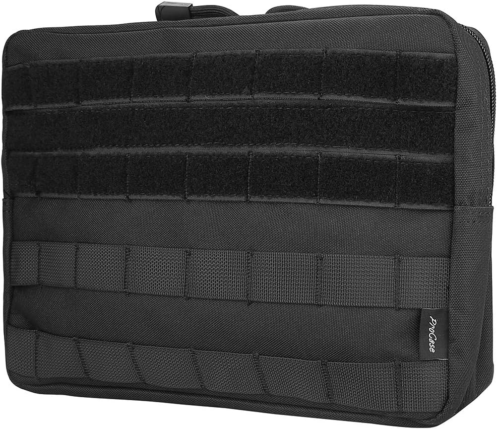 ProCase Tactical MOLLE Pouch - Multi-Purpose Utility Gear Bag for Outdoor Activities | Black