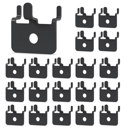 HUHOLE Pegboard Hooks - 20PC - Black Powder Coated - Fits 1/4 and 1/8 Pegboard - Heavy Duty Peg Board Hooks for Hanging - Versatile and Stylish Peg Board Hooks, Highly Adaptable
