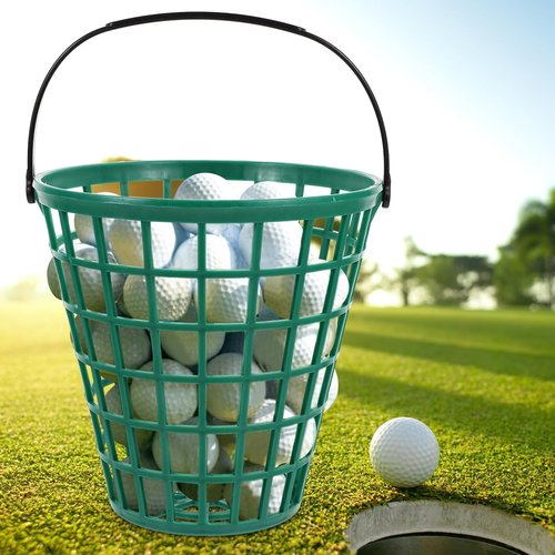BESPORTBLE Golf Ball Basket - Durable Container with Handle for Easy Transport | Ideal for Golf Ranges