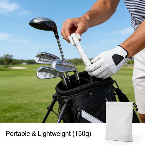 Cordless Electric Ultrasonic Golf Club Brush Groove Cleaner Rechargeable,Portable,with 2 Brush Heads,Waterproof,Golf Accessories for Men Women Golfers