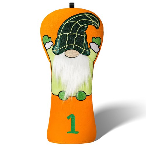 LZFAN Golf Club Head Cover Driver Headcover Wood St Patrick's Day Leprechauns Green Faceless Elderly Gnomes Irish Festival Patrick's Day Doll Golf Head Cover