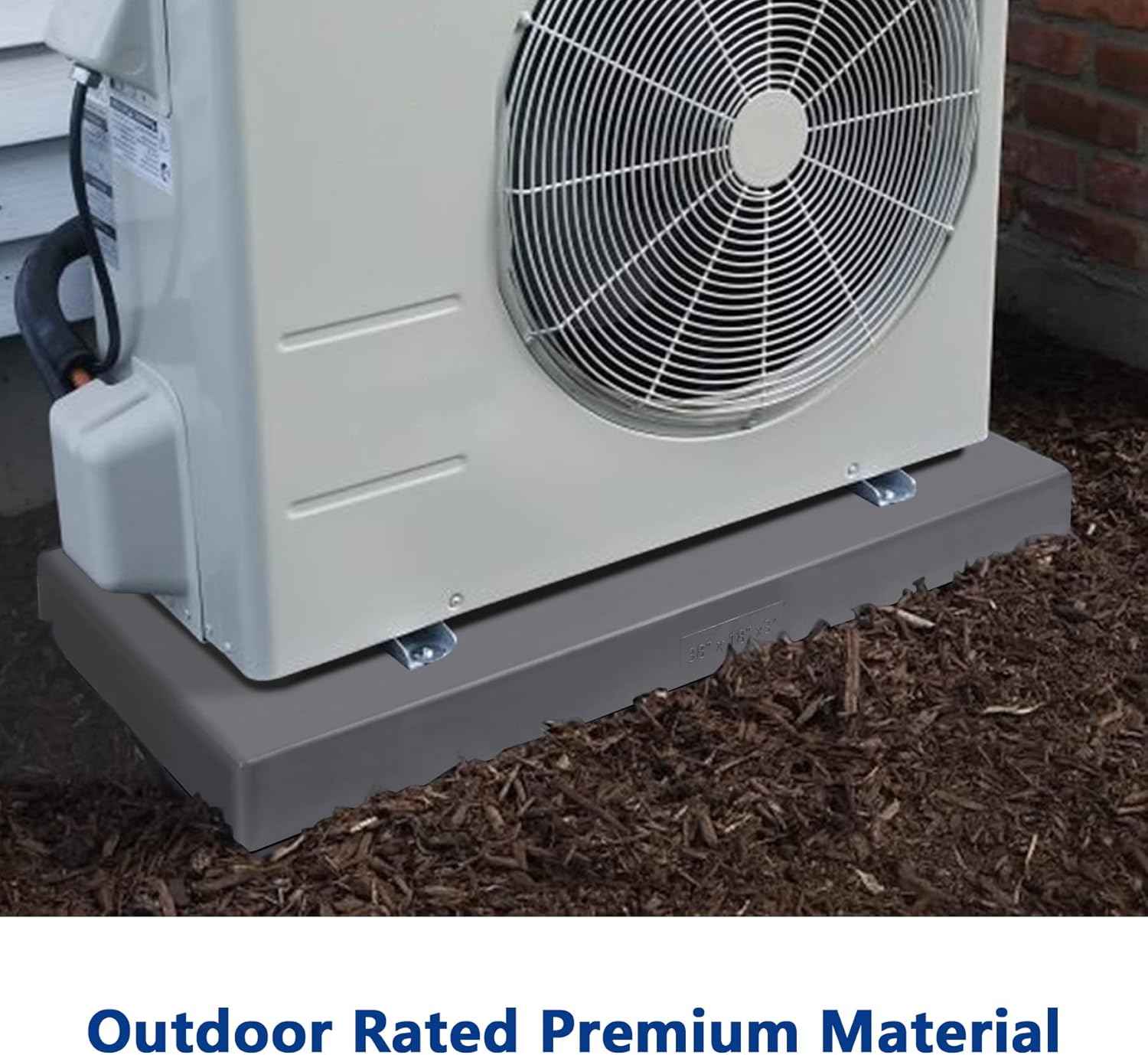 Anti-Vibration Mini Split Pads for Ductless AC & Heat Pump Systems - 38" x 18" x 3"