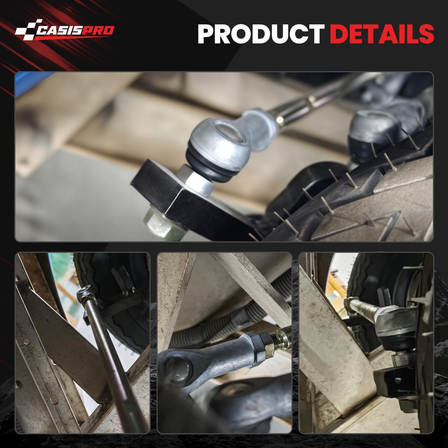 CASISPRO Golf Cart Tie Rod Assembly for EZGO TXT 2001-UP Gas & Electric Models, OEM# 70876-G02 70902-G01 70902-G02